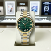 FOSSIL GREEN DIAL DUAL TONE LADIES OG WATCH